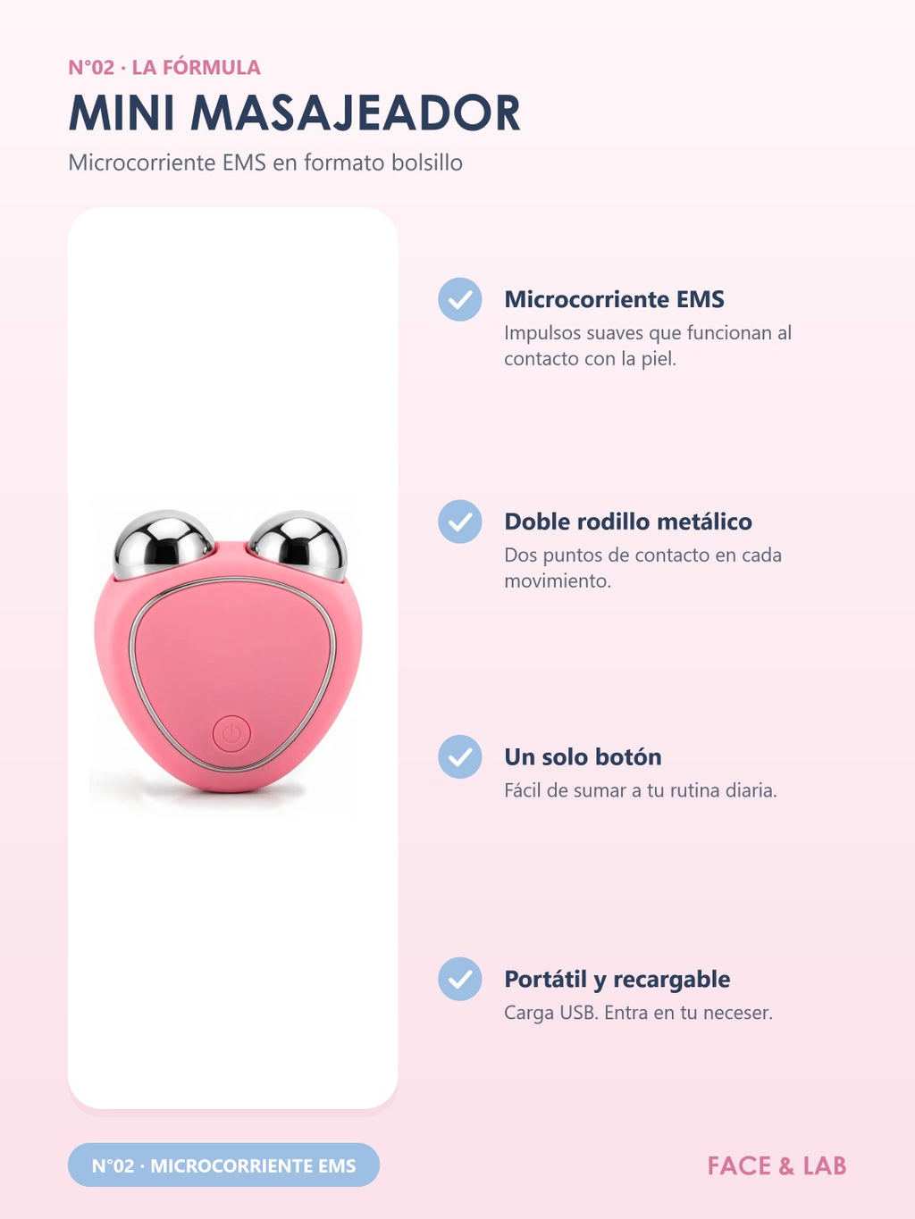 Mini Masajeador Facial Microcorriente