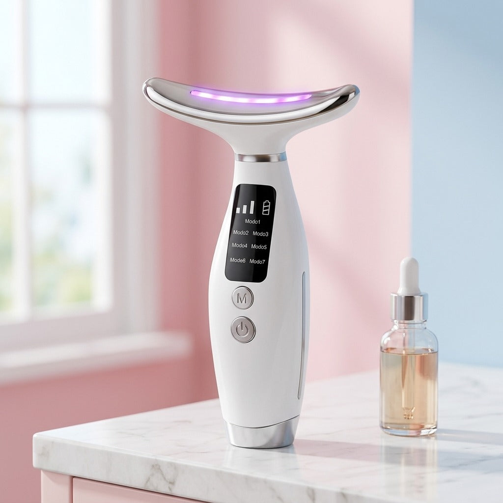 Masajeador Facial LED + Calor + EMS